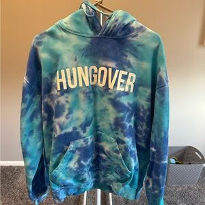 XL Barstool hungover tie-dye hoodie
